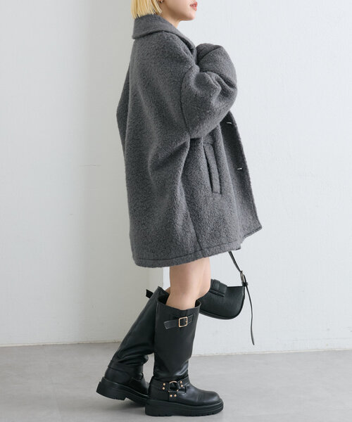 【セール】【着るだけで映える】ブークレコート（その他アウター）｜w closet（ダブルクローゼット）