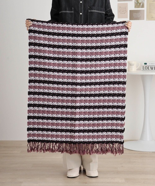 セール】ノマド風ジャガードストール ストールピン付（ストール