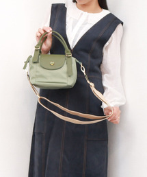 perche | ペルケ perche / ナイロン×牛革かぶせジェムストーン2wayショルダーバッグ(ショルダーバッグ)