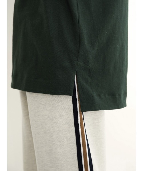 KEnTe(ケンテ)の「Basic Cotton Long Tee(Tシャツ/カットソー・レディース・ベージュ/グレー・M/L)」の3枚目の写真