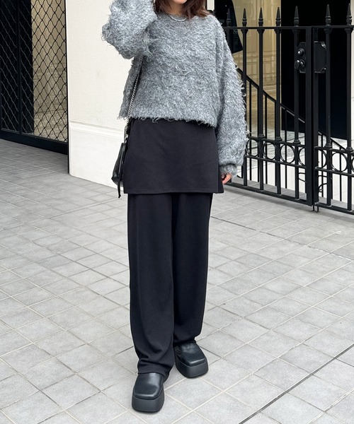 LE MORE(リモア)の「ミックスシャギーニットプルオーバー(ニット/セーター・レディース・ピンク/ライトグレー/チャコール・FREE)」の10枚目の写真