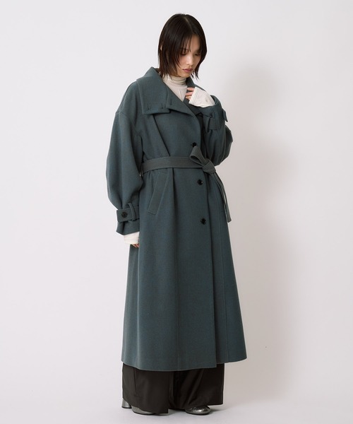 大人気コート再登場！】スタンドカラーロングコート｜保温/撥水/静電気