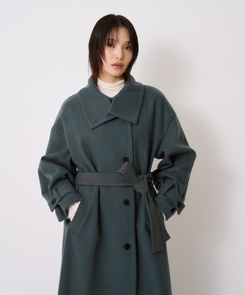 UNITED TOKYO ロングコート ウールツイステッドロングコート(1 BROWN): : ウィメンズ