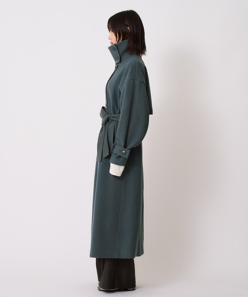 大人気コート再登場！】スタンドカラーロングコート｜保温/撥水/静電気