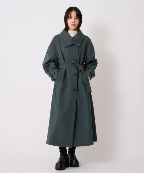大人気コート再登場！】スタンドカラーロングコート｜保温/撥水/静電気