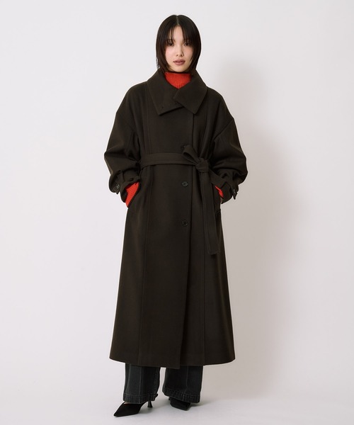 大人気コート再登場！】スタンドカラーロングコート｜保温/撥水/静電気