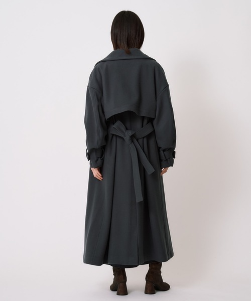 大人気コート再登場！】スタンドカラーロングコート｜保温/撥水/静電気