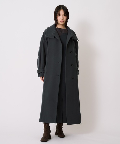 UNITED TOKYO ロングコート ウールツイステッドロングコート(1 BROWN): : ウィメンズ