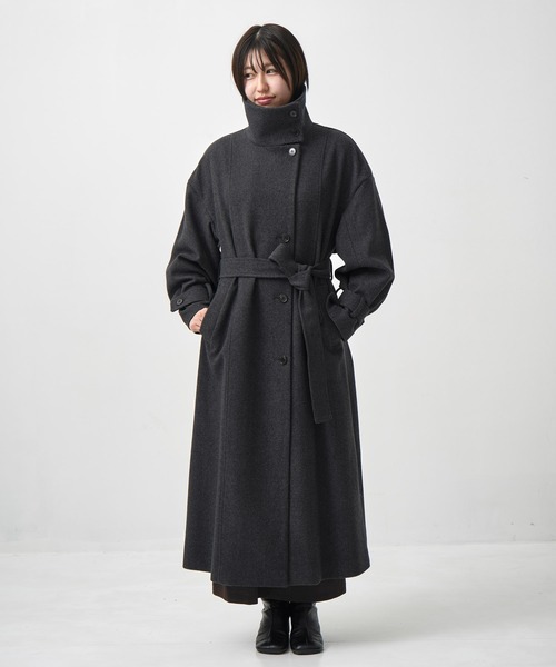 大人気コート再登場！】スタンドカラーロングコート｜保温/撥水/静電気