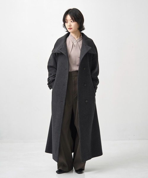 大人気コート再登場！】スタンドカラーロングコート｜保温/撥水/静電気