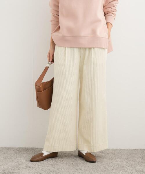 URBAN RESEARCH DOORS（アーバンリサーチドアーズ）の「コーデュロイタックワイドパンツ（その他パンツ・レディース・アイボリー/ライトグレー・MEDIUM/SMALL）」の20枚目の写真