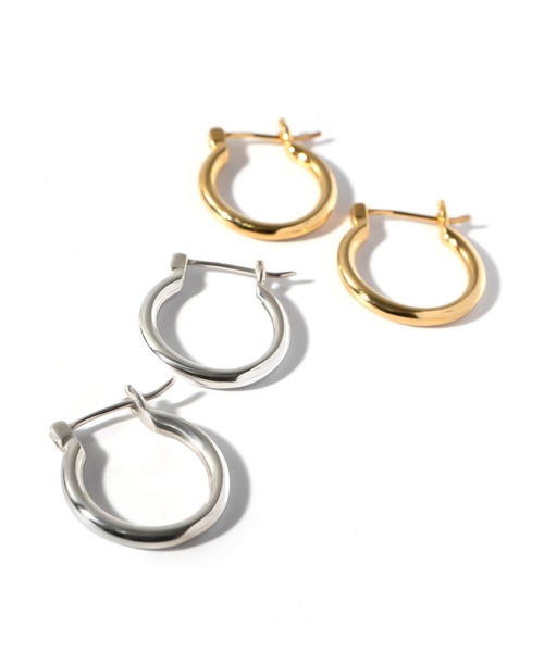 Ops.(オプス)の「ピアス 金属アレルギー対応 シルバー925 フープ 【orifar-hoop オリファール・フープ】(ピアス(両耳用)・レディース・イエローゴールド/シルバー・ONE SIZE)」の9枚目の写真