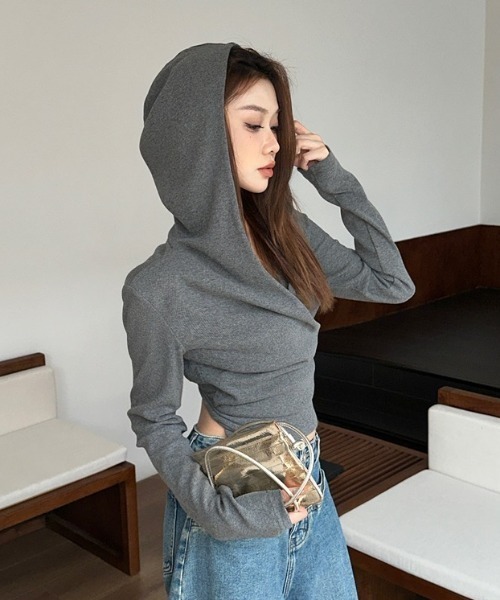 ラップフーディトップス（Tシャツ/カットソー）｜Vipoa（ヴィポア）の