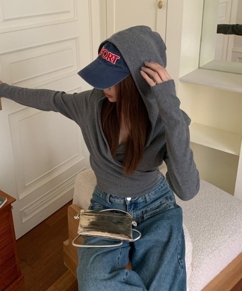 ラップフーディトップス（Tシャツ/カットソー）｜Vipoa（ヴィポア）の