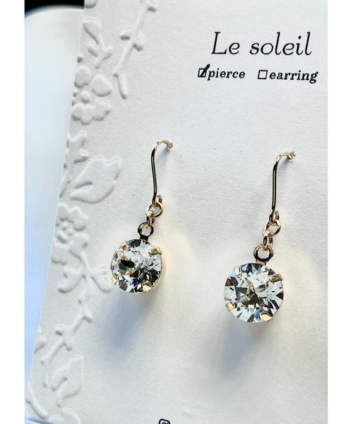 tone（トーン）の「【Le soleil】一粒　スワロフスキーピアス(MA)（ピアス（両耳用）・レディース・その他1/その他2/その他5/その他4/その他3・FREE）」の4枚目の写真