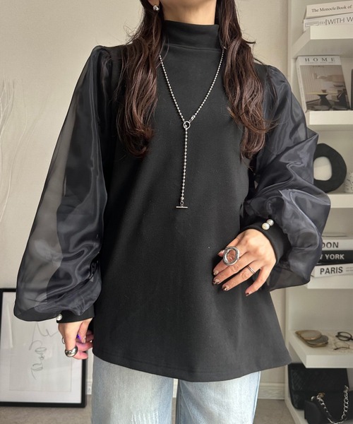 セール】【ZOZO限定】袖パールボリュームチュニック（チュニック
