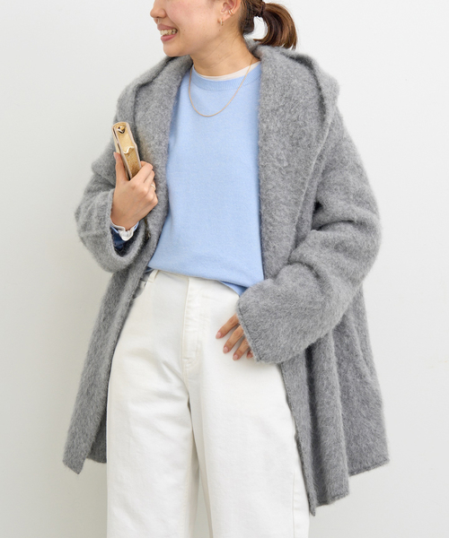 Deuxieme Classe(ドゥーズィエムクラス)の「Alpaca Fluffy Gown(その他アウター・レディース・ホワイト系その他/グレー・FREE)」の7枚目の写真