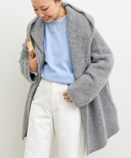 Deuxieme Classe(ドゥーズィエムクラス)の「Alpaca Fluffy Gown(その他アウター・レディース・ホワイト系その他/グレー・FREE)」の8枚目の写真
