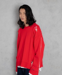 ADAMPATEK/damage layered pullover/ダメージレイヤードプルオーバー(AP2424008)