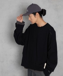 ADAMPATEK/damage layered pullover/ダメージレイヤードプルオーバー(AP2424008)