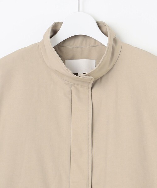 コットンナイロンタッサーライナー付きスタンドカラー コート（その他