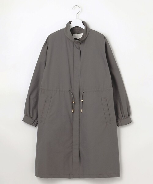 コットンナイロンタッサーライナー付きスタンドカラー コート（その他