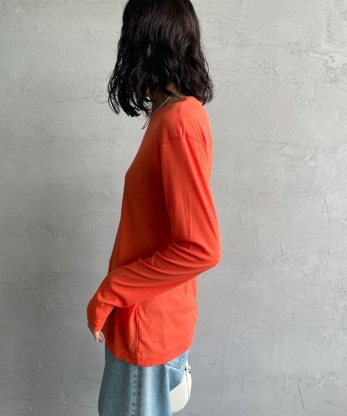tシャツ 「Jeans Factory Clothes/ジーンズファクトリークローズ」 クルーネック ロングスリーブシアーカットソー レディース Jeans Factory Clothes/ジーンズファクトリークローズ] クルー