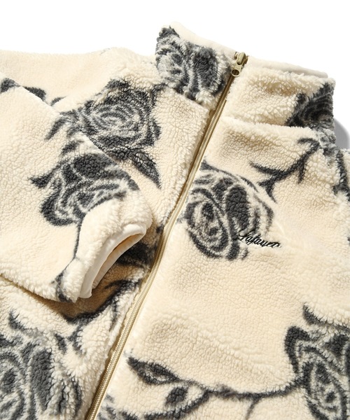 LFYT(エルエフワイティー)の「LFYT ラファイエット【Lafayette】- ローズオールオーバージャケット【ROSE ALLOVER PATTERNED FLEECE JACKET LA241008】(その他アウター・メンズ・ナチュラル/ブラック・MEDIUM/LARGE/X-LARGE/XX-LARGE)」の5枚目の写真