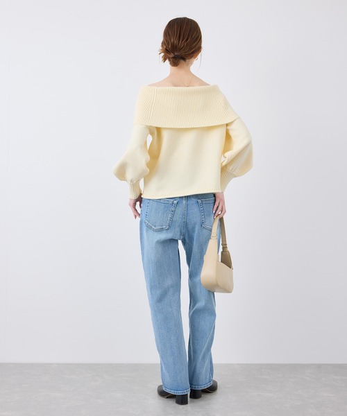 ROPE' PICNIC(ロペピクニック)の「【emur/エミュール】オフショルダーニット(ニット/セーター・レディース・オフホワイト/ブラック/ピンク・38)」の17枚目の写真
