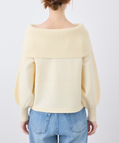 ROPE' PICNIC(ロペピクニック)の「【emur/エミュール】オフショルダーニット(ニット/セーター・レディース・オフホワイト/ブラック/ピンク・38)」の14枚目の写真