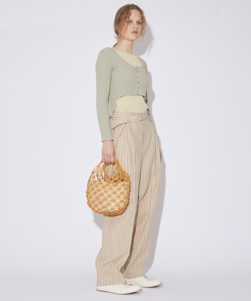 beautiful people（ビューティフルピープル）の「abaca twist         bag S（ハンドバッグ・レディース・ブラック/イエロー/レッド/ブルー・FREE）」の20枚目の写真