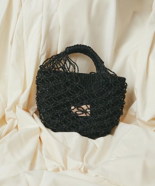 新作☆即納【beautiful people】abaca twist bag S メッシュ beautiful people(ビューティフルピープル)のabaca twist bag s