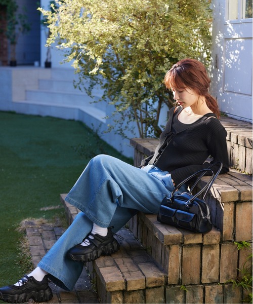 mysty woman（ミスティウーマン）の「リボンカーデ×タンクSET  315445（ニット/セーター・レディース・グレイッシュベージュ/ピンク/オフホワイト/ブラック・FREE）」の18枚目の写真