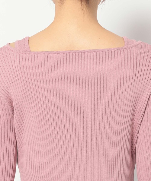 mysty woman（ミスティウーマン）の「リボンカーデ×タンクSET  315445（ニット/セーター・レディース・グレイッシュベージュ/ピンク/オフホワイト/ブラック・FREE）」の22枚目の写真