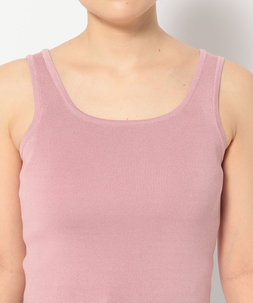 mysty woman（ミスティウーマン）の「リボンカーデ×タンクSET  315445（ニット/セーター・レディース・グレイッシュベージュ/ピンク/オフホワイト/ブラック・FREE）」の9枚目の写真