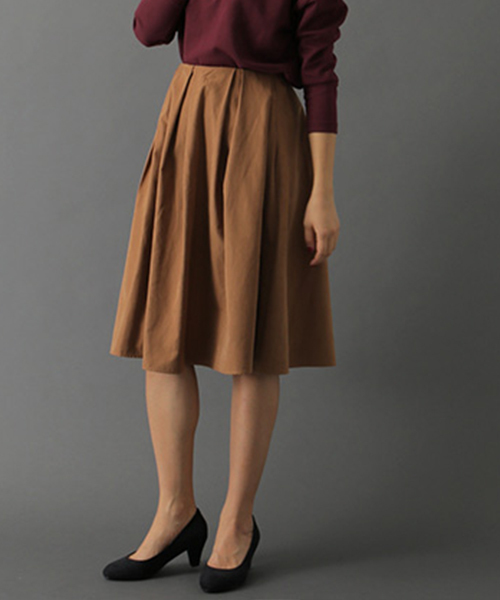 SEVENDAYS=SUNDAY（セブンデイズサンデイ）の「フェイクスエード　フレアスカート（スカート・レディース・カーキ/ネイビー/キャメル・MEDIUM/LARGE）」の3枚目の写真