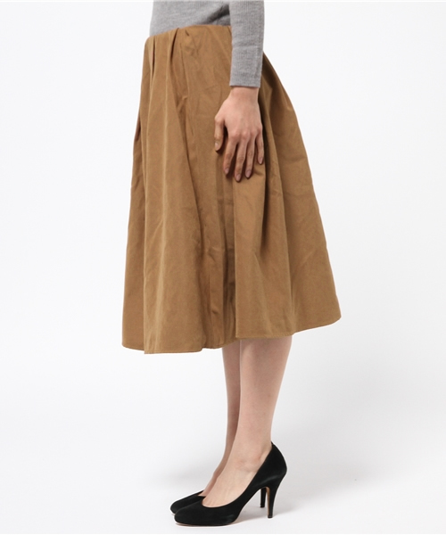 SEVENDAYS=SUNDAY（セブンデイズサンデイ）の「フェイクスエード　フレアスカート（スカート・レディース・カーキ/ネイビー/キャメル・MEDIUM/LARGE）」の5枚目の写真