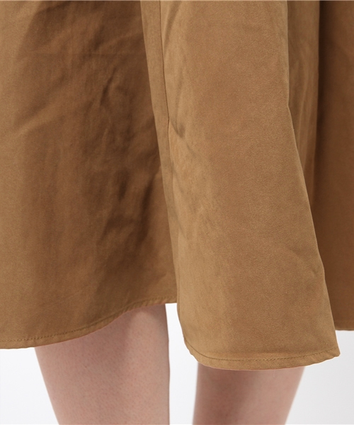 SEVENDAYS=SUNDAY（セブンデイズサンデイ）の「フェイクスエード　フレアスカート（スカート・レディース・カーキ/ネイビー/キャメル・MEDIUM/LARGE）」の10枚目の写真