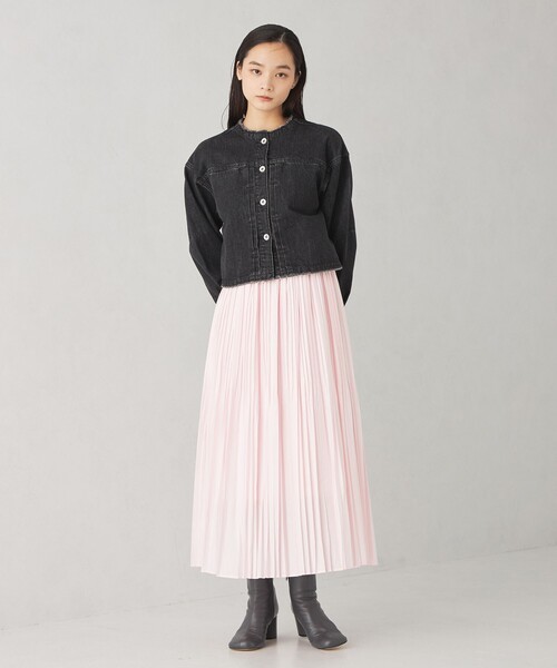 EMMEL REFINES（エメルリファインズ）の「＜EMMEL REFINES＞EM フリンジ ノーカラー デニム ジャケット（デニムジャケット・レディース・ブラック/コバルトブルー・FREE）」の13枚目の写真