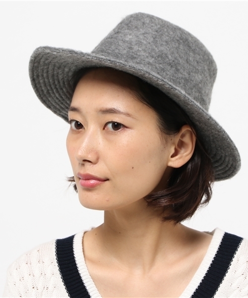 LBC(エルビーシー)の「スライバー中折れハット (ハット・レディース・ベージュ/グレー・ONE SIZE)」の4枚目の写真