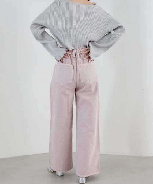 リボンビジューデニムパンツ [ピンク] リボンビジューデニムパンツ（デニムパンツ）｜MAJESTIC LEGON