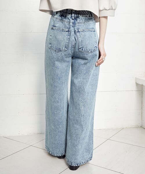 MAJESTIC LEGON（マジェスティックレゴン）の「リボンビジューデニムパンツ（デニムパンツ・レディース・グレー系その他/ブルー系その他3/グレー/サックスブルー/ピンク/ネイビー・SMALL/LARGE/MEDIUM）」の13枚目の写真