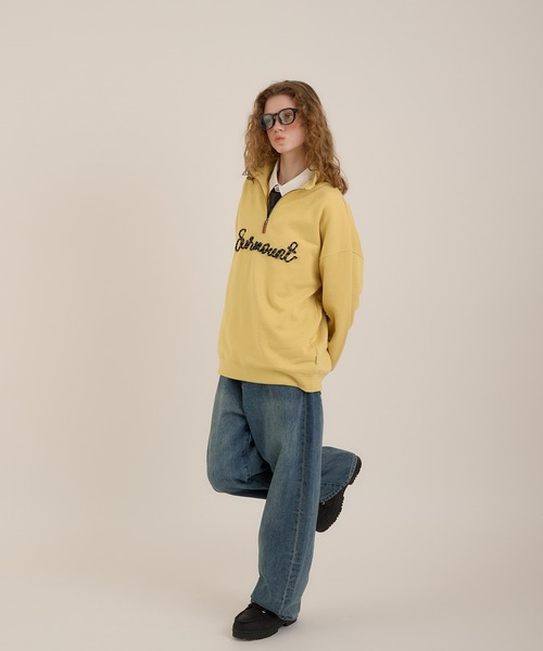 セール】ハーフジップロゴスウェット（スウェット）｜MUHET