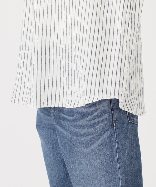 FRAMeWORK フレンチリネンバンドカラーシャツ フレンチリネンバンドカラーシャツ（シャツ/ブラウス