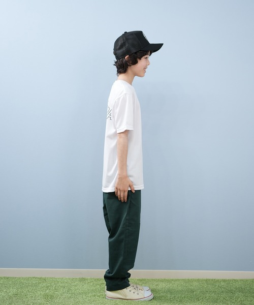 NEW ERA（ニューエラ）の「NEW ERA/ニューエラ キッズ 半袖 Tシャツ Youth テックT Overlap Logo 吸汗速乾 UVケア 14414381/14414382（Tシャツ/カットソー・キッズ・ブラック/ホワイト・130cm/160cm/150cm/140cm）」の7枚目の写真