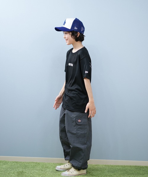 NEW ERA（ニューエラ）の「NEW ERA/ニューエラ キッズ 半袖 Tシャツ Youth テックT Overlap Logo 吸汗速乾 UVケア 14414381/14414382（Tシャツ/カットソー・キッズ・ブラック/ホワイト・130cm/160cm/150cm/140cm）」の13枚目の写真