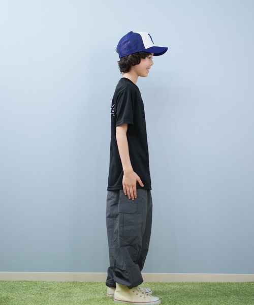 NEW ERA（ニューエラ）の「NEW ERA/ニューエラ キッズ 半袖 Tシャツ Youth テックT Overlap Logo 吸汗速乾 UVケア 14414381/14414382（Tシャツ/カットソー・キッズ・ブラック/ホワイト・130cm/160cm/150cm/140cm）」の15枚目の写真