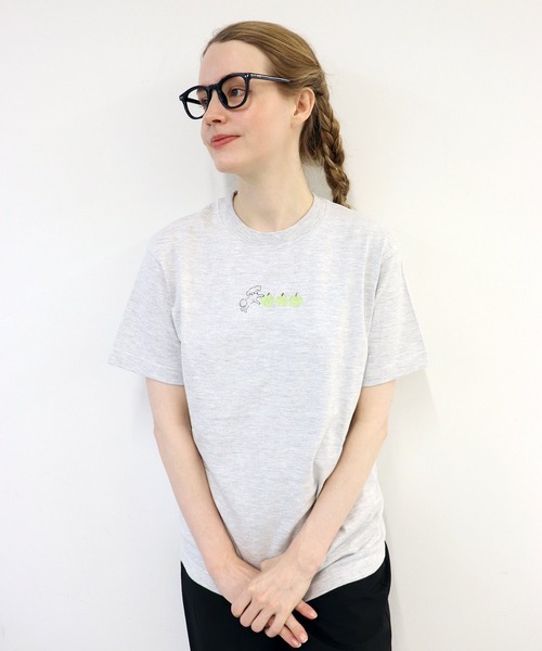 haupia（ハウピア）の「シロペキはリンゴ３個分【Tシャツ】（Tシャツ/カットソー・レディース・オフホワイト/グレー/サックスブルー/ブラック・MEDIUM）」の10枚目の写真
