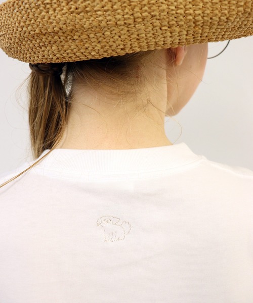 haupia（ハウピア）の「シロペキはリンゴ３個分【Tシャツ】（Tシャツ/カットソー・レディース・オフホワイト/グレー/サックスブルー/ブラック・MEDIUM）」の16枚目の写真