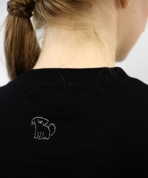 haupia（ハウピア）の「シロペキはリンゴ３個分【Tシャツ】（Tシャツ/カットソー・レディース・オフホワイト/グレー/サックスブルー/ブラック・MEDIUM）」の20枚目の写真